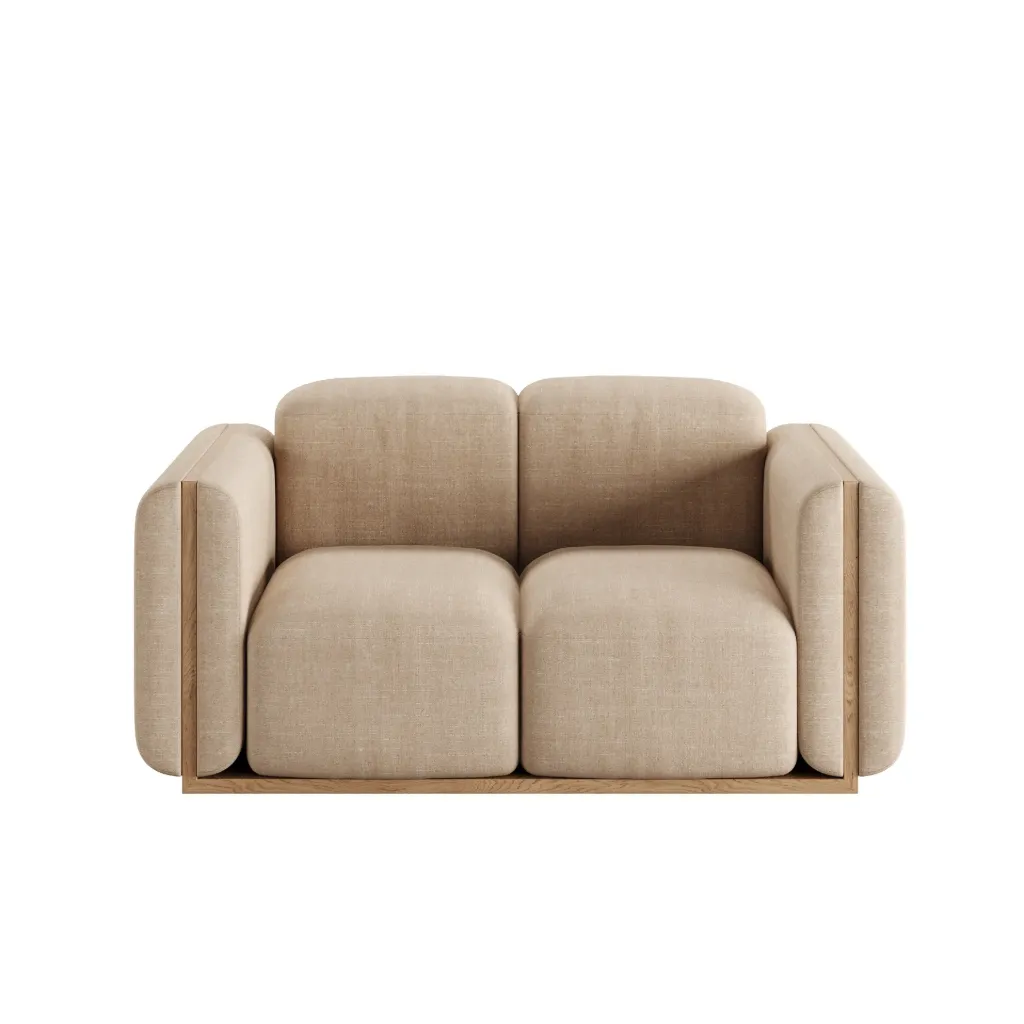 [AF.05.16] Sofá Kids (Matte Natural Oak, Cream Linen)