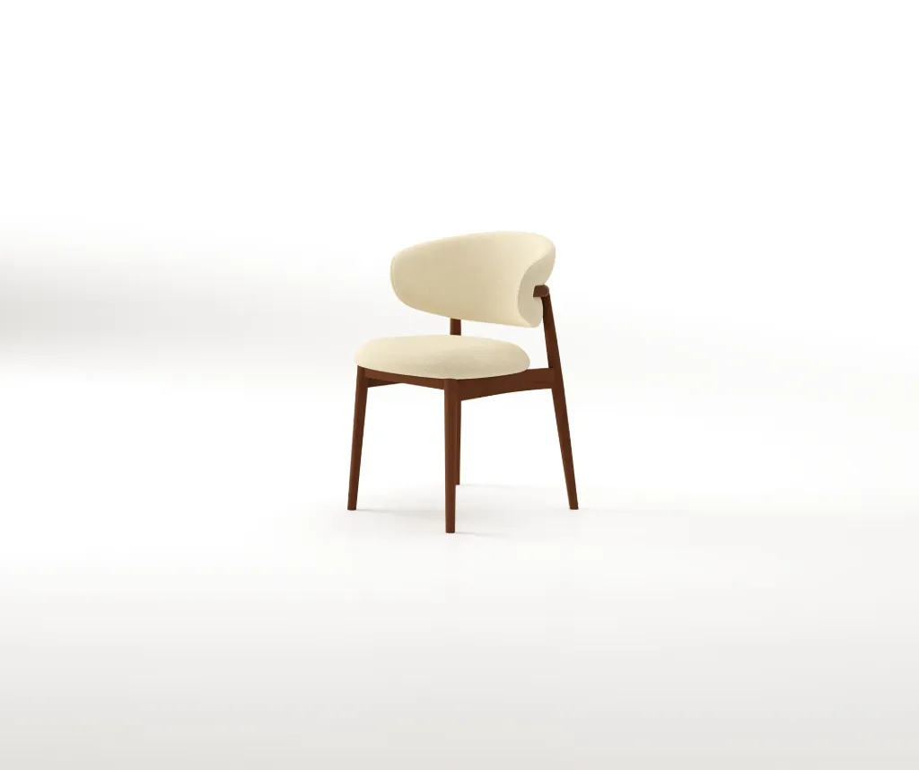 [AF.99.04.115] Rustic Chair (Cream Linen)